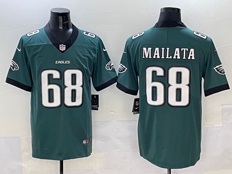 Men Philadelphia Eagles #68 Mailata Green New Nike Limited 2025 NFL Jersey style 4->san francisco giants->MLB Jersey
